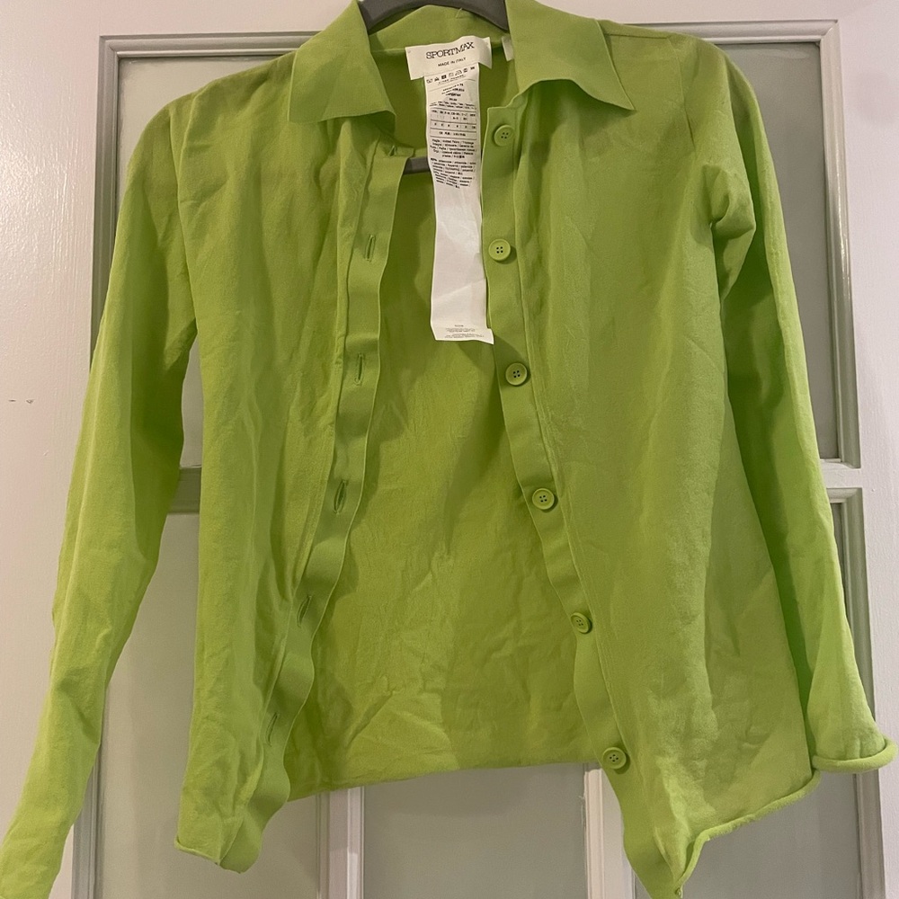 NWOT: Green Sports Max Top (Made in Italy)